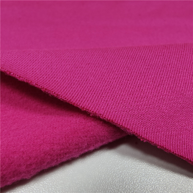  95%Polyester 5% Spandex French Terry Peach front Brush Back  MWY-003